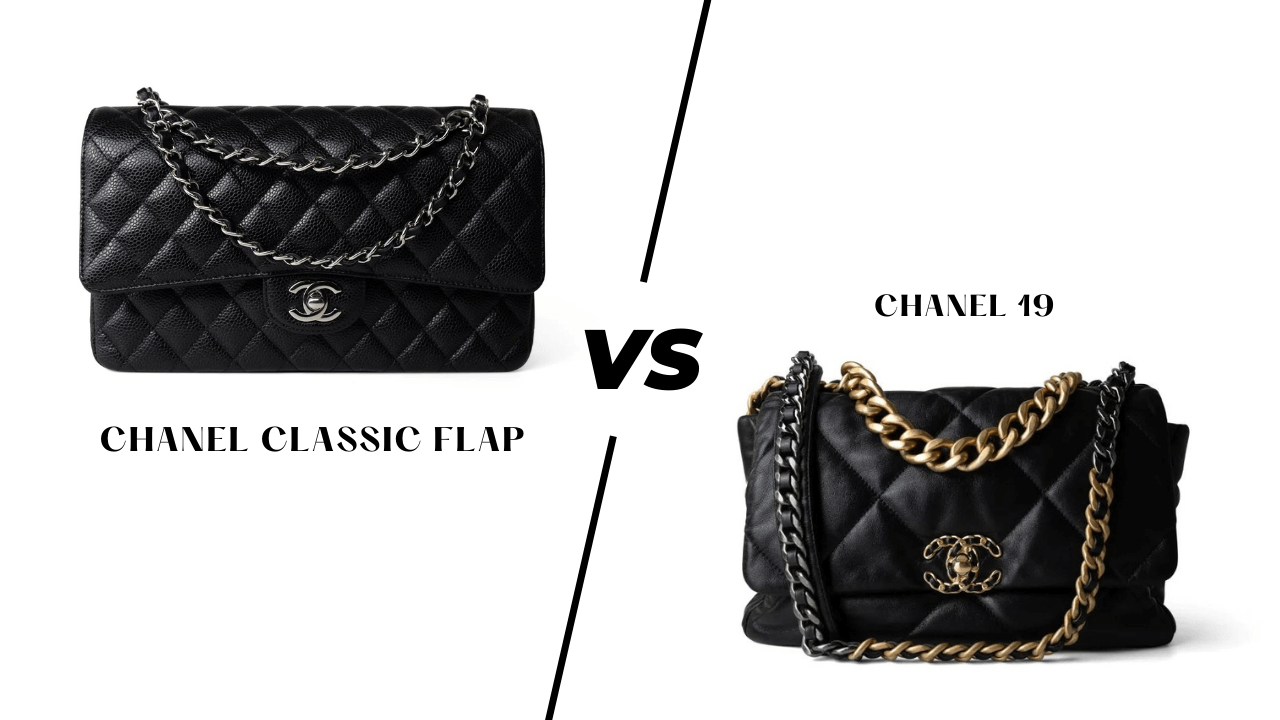 Image comparing two Chanel bags