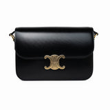 Celine Handbag Black Celine Triomph Black Shiny Calfskin Bag -Knockoff
