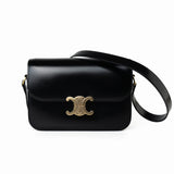 Celine Handbag Celine Triomph Black Shiny Calfskin Bag -Knockoff
