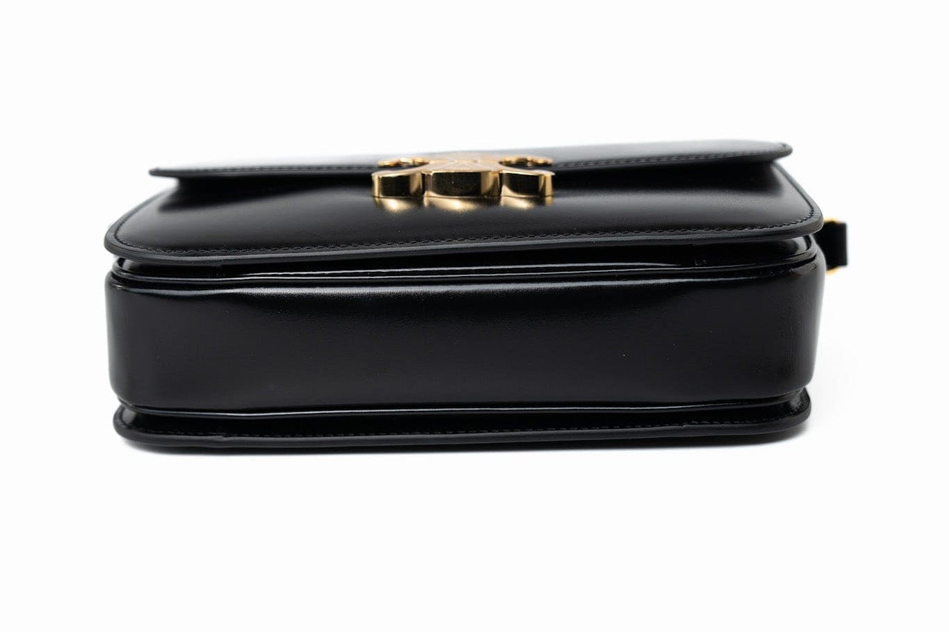 Celine Handbag Celine Triomph Black Shiny Calfskin Bag -Knockoff
