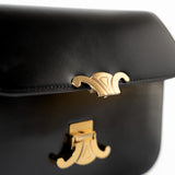 Celine Handbag Celine Triomph Black Shiny Calfskin Bag -Knockoff
