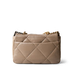 CHANEL 21S Dark Beige Lambskin Quilted 19 Flap Small Mixed Hardware -Knockoff
