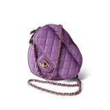 CHANEL 22S CC In Love Purple Lambskin Quilted Large Heart Bag -Knockoff
