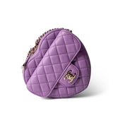 CHANEL 22S CC In Love Purple Lambskin Quilted Large Heart Bag -Knockoff
