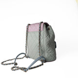 CHANEL Backpack 20C Duma Goatskin Quilted Drawstring Backpack Green Blue Pink -Knockoff
