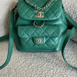 CHANEL Backpack 22A Green Leather Duma Backpack Small LGHW -Knockoff
