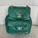 CHANEL Backpack 22A Green Leather Duma Backpack Small LGHW -Knockoff
