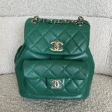 CHANEL Backpack 22A Green Leather Duma Backpack Small LGHW -Knockoff
