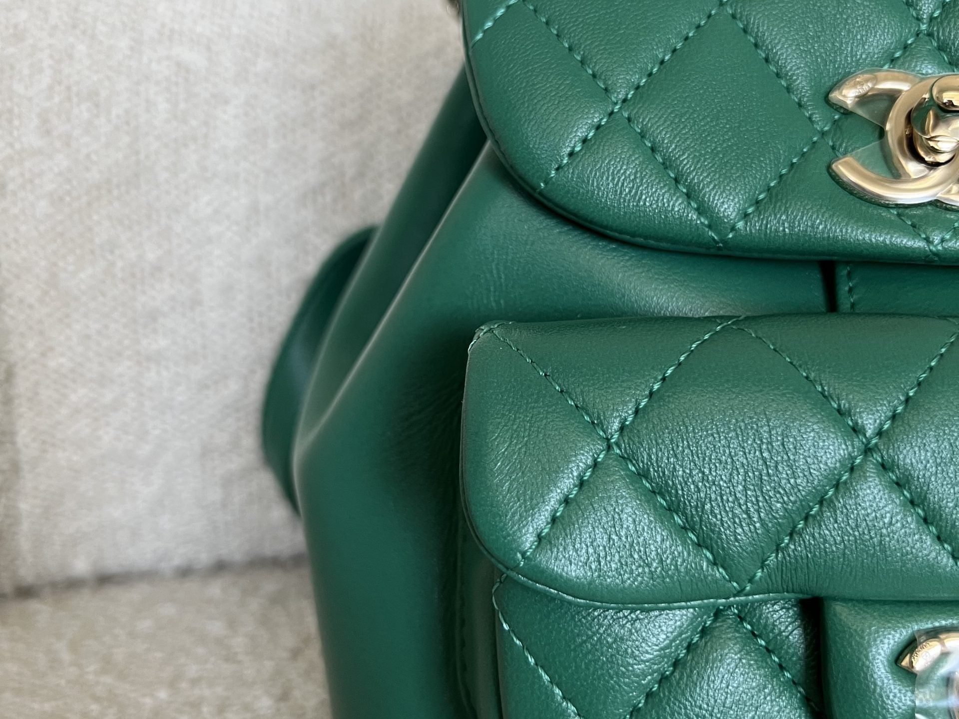 CHANEL Backpack 22A Green Leather Duma Backpack Small LGHW -Knockoff
