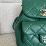 CHANEL Backpack 22A Green Leather Duma Backpack Small LGHW -Knockoff
