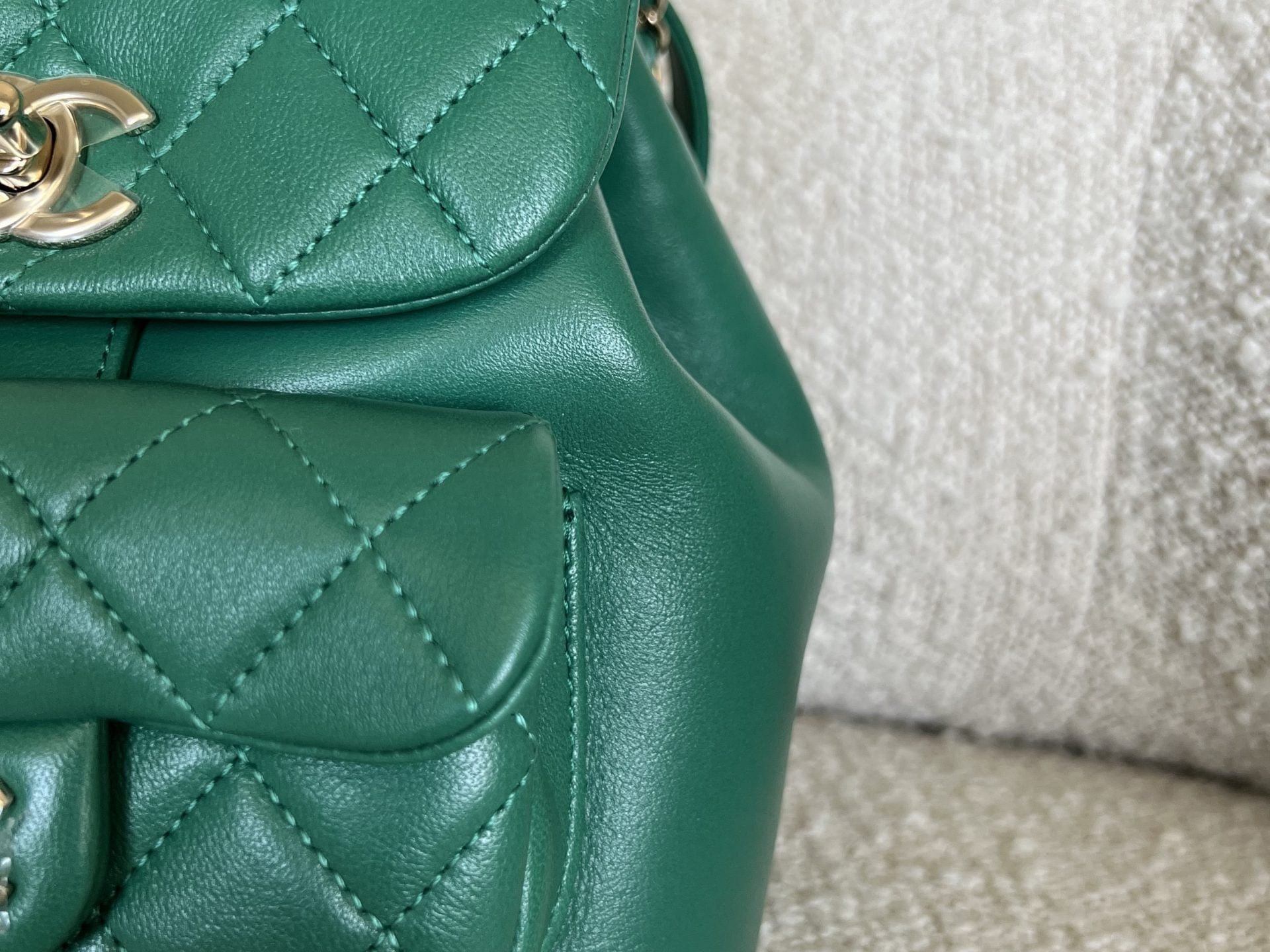 CHANEL Backpack 22A Green Leather Duma Backpack Small LGHW -Knockoff
