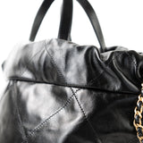 CHANEL Backpack 22S Black Calfskin 22 Backpack Aged Gold Hardware -Knockoff
