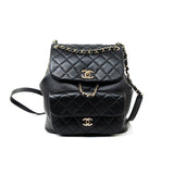 CHANEL Backpack Duma Backpack Large Black Lambskin Quilted -Knockoff
