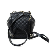 CHANEL Backpack Duma Backpack Large Black Lambskin Quilted -Knockoff
