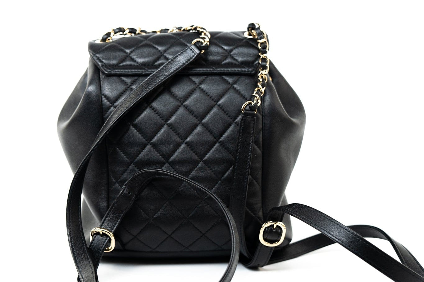 CHANEL Backpack Duma Backpack Large Black Lambskin Quilted -Knockoff
