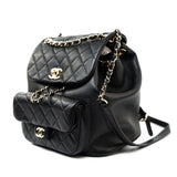 CHANEL Backpack Duma Backpack Large Black Lambskin Quilted -Knockoff
