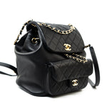 CHANEL Backpack Duma Backpack Large Black Lambskin Quilted -Knockoff
