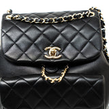 CHANEL Backpack Duma Backpack Large Black Lambskin Quilted -Knockoff
