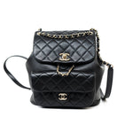 CHANEL Backpack Duma Backpack Large Black Lambskin Quilted -Knockoff
