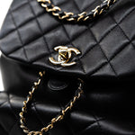 CHANEL Backpack Duma Backpack Large Black Lambskin Quilted -Knockoff
