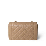 CHANEL Beige Diana Flap Beige Lambskin Quilted Medium Gold Hardware -Knockoff
