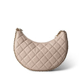 CHANEL Beige Light Beige Small Lambskin Quilted Hobo Bag -Knockoff
