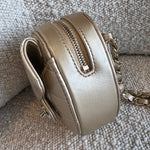 CHANEL Belt Bag 22S CC In Love Metallic Gold Lambskin Heart Zipped Belt Bag LGHW -Knockoff
