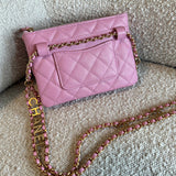 CHANEL Belt Bag 22S Dark Pink Caviar Quilted Belt Bag AGHW -Knockoff
