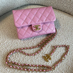 CHANEL Belt Bag 22S Dark Pink Caviar Quilted Belt Bag AGHW -Knockoff
