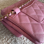 CHANEL Belt Bag 22S Dark Pink Caviar Quilted Belt Bag AGHW -Knockoff
