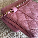 CHANEL Belt Bag 22S Dark Pink Caviar Quilted Belt Bag AGHW -Knockoff
