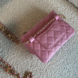 CHANEL Belt Bag 22S Dark Pink Caviar Quilted Belt Bag AGHW -Knockoff
