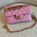 CHANEL Belt Bag 22S Dark Pink Caviar Quilted Belt Bag AGHW -Knockoff
