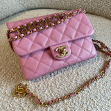 CHANEL Belt Bag 22S Dark Pink Caviar Quilted Belt Bag AGHW -Knockoff
