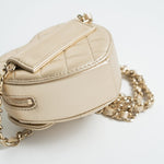 CHANEL Belt Bag Gold 22S CC In Love Metallic Gold Lambskin Heart Zipped Belt Bag LGHW -Knockoff
