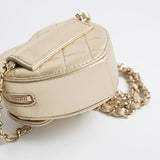 CHANEL Belt Bag Gold 22S CC In Love Metallic Gold Lambskin Heart Zipped Belt Bag LGHW -Knockoff
