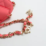 CHANEL Belt Bag Pink 22S CC In Love Heart Zipped Pink Lambskin Quilted Belt Bag LGHW -Knockoff
