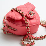 CHANEL Belt Bag Pink 22S CC In Love Heart Zipped Pink Lambskin Quilted Belt Bag LGHW -Knockoff
