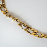 CHANEL Belt Gold Vintage White / Gold Coco Mark Chain Belt -Knockoff
