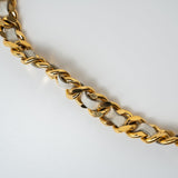 CHANEL Belt Gold Vintage White / Gold Coco Mark Chain Belt -Knockoff
