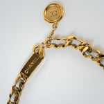 CHANEL Belt Gold Vintage White / Gold Coco Mark Chain Belt -Knockoff
