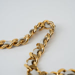 CHANEL Belt Gold Vintage White / Gold Coco Mark Chain Belt -Knockoff
