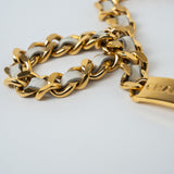 CHANEL Belt Gold Vintage White / Gold Coco Mark Chain Belt -Knockoff
