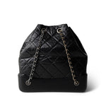 CHANEL Black 19C Black Aged Calfskin Quilted Gabrielle Backpack -Knockoff
