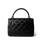 CHANEL Black 22C Black Lambskin Quilted Trendy CC Flap Small Rose Gold Hardware -Knockoff
