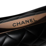 CHANEL Black 22C Black Lambskin Quilted Trendy CC Flap Small Rose Gold Hardware -Knockoff
