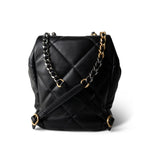 CHANEL Black 24C Black Lambskin Quilted 19 Flap Backpack Mixed Hardware -Knockoff
