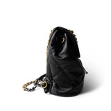 CHANEL Black 24C Black Lambskin Quilted 19 Flap Backpack Mixed Hardware -Knockoff
