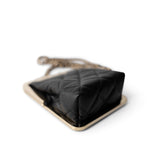 CHANEL Black Black Vanity Clutch with Chain Light Gold Hardware -Knockoff
