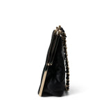 CHANEL Black Black Vanity Clutch with Chain Light Gold Hardware -Knockoff
